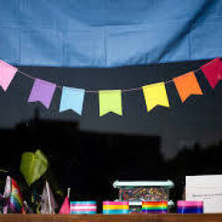 pride flags in RRC window